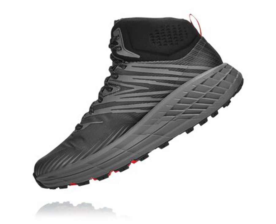 Hoka One One Trail Schoenen Heren - Speedgoat Mid Gore-Tex 2 - Zwart - QT7068192